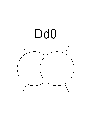 Dd0 Transformer three phase linear two winding