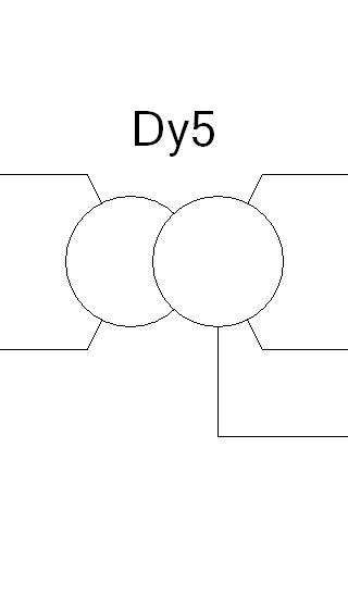 Dy5 Transformer three phase linear two winding
